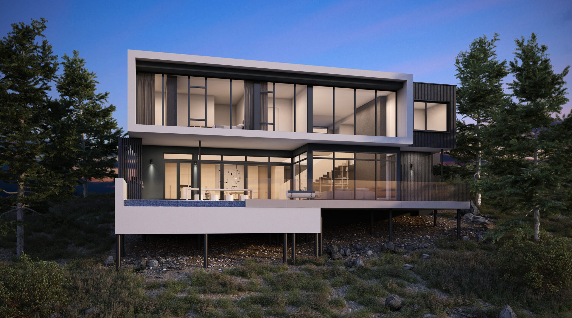 Modern-2 - McKinley Beach - Kelowna - Rear