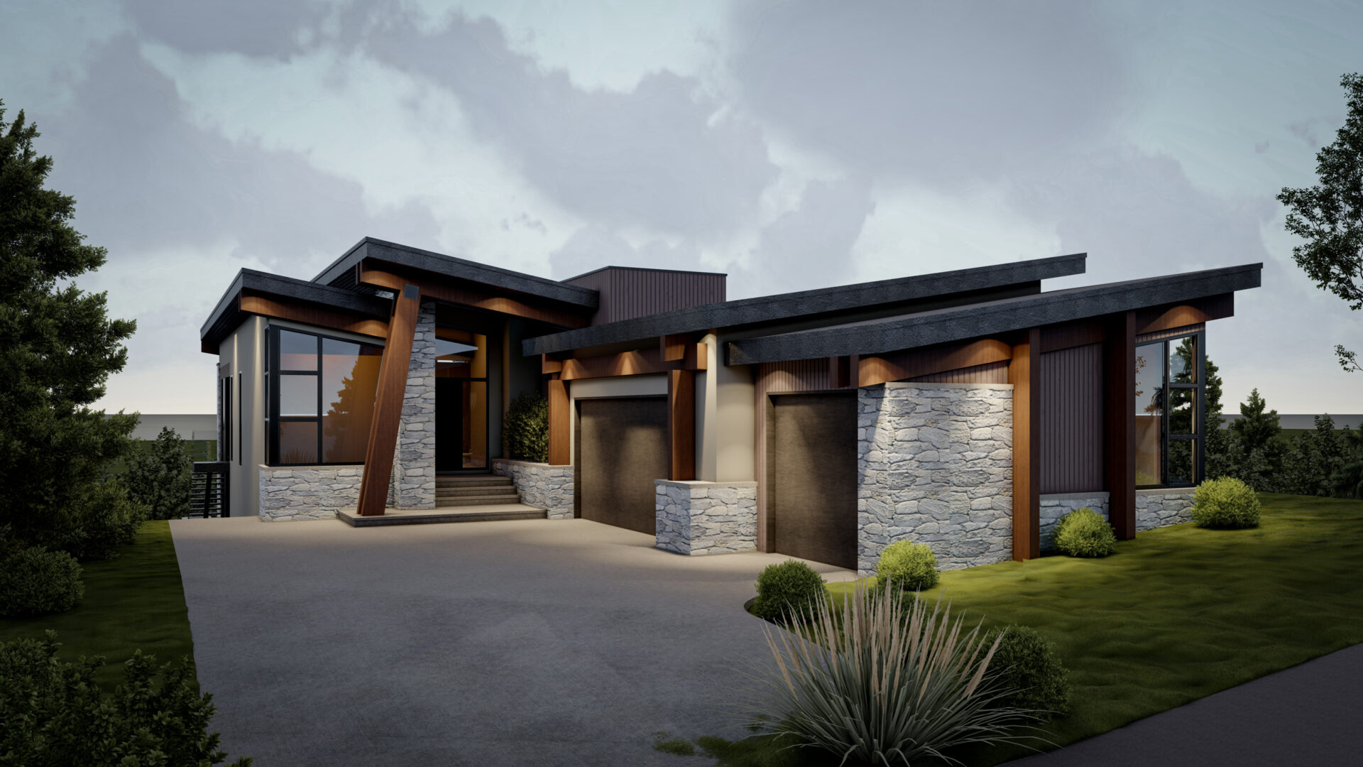 West Coast Contemporary - Lakestone - Lake Country - Front